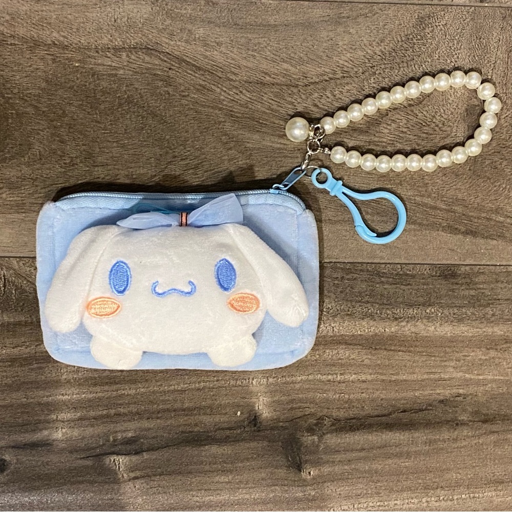 NEW Cinnamaroll Blue Soft Plush Wristlet / Bag Charm
